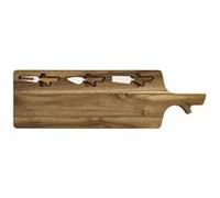 Planche à fromage en acacia 60×20 cm avec ses 3 couteaux inclus - - ALTOBUY Marron