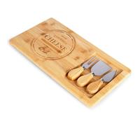 Planche à fromage en bambou avec couteaux, 4 pièces.