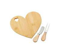 Planche à fromages | Service en forme de cœur avec fourchette, plateau à charcuterie en bois en forme de cœur - pour cuisine, camping, anniversaire et Saint-Valentin