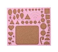 Planche à Gabarits de Quilling pour Garçon et Filles, Rose, 21x18 Cm | Modèles Multi-tailles et Formes, Dos en Liège, Support Plat pour Activités Créatives et Cours D’art