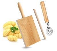 Planche a Gnocchi avec Coupe Pâte Rouleau Pâtisserie Assiette de Gnocchis | Rainuré Planche à Pâtes, PâTes et Macaronis Maison Authentiques Faciles à Faire, pour le Restaurant et la Maison
