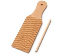 Planche à gnocchi en bois de hêtre - Planche à gnocchi - Planche à pâtes avec surface rainurée - Accessoire pour gnocchi, spätzle, fusilli et macaroni, planche à spätzle rustique comme outil pratique