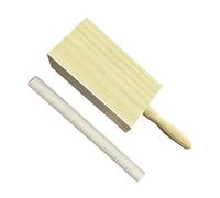 Planche à gnocchi en bois naturel - Kit de fabrication de pâtes traditionnelles | Design durable et ergonomique | Créez un véritable Gnocchi, comprend un rouleau et un plateau de pâte | Idéal pour la
