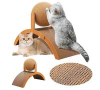 Planche à gratter 3 en 1 for Chats Tapis à gratter for Chat Le grattoir for Chat soulage l'ennui Résistant à l'usure avec des Boules de sisal Affûteur de Griffes Planche à gratter sans miettes