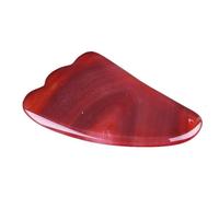 Planche à gratter en agate rouge naturelle - Masseur de gouache - Grattoir pour le visage et le corps - Guasha - Levage de la sève - Massage de la peau