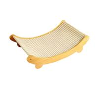 Planche à gratter en sisal pour chat - Fonction lit pour chat et griffoir | Rampe à griffer réutilisable | Tapis à griffer en sisal intégré pour animaux de petite et moyenne taille pour le toilettage