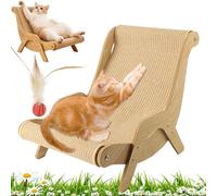 Planche à gratter inclinable pour chat, résistante aux rayures et à faible peluches, 60 cm de long, convient pour une longueur de corps allant jusqu'à 50,8 cm (canapé pour chat, taille L)