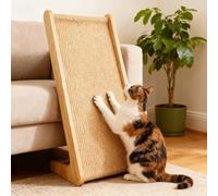 Planche à gratter pour chat - 72 cm - Carton à gratter en forme de L pour chat - Meuble à gratter en bois massif - Colonne à gratter en sisal KAtze - Double usage - Planche à gratter en sisal pour