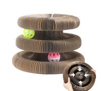 Planche à gratter pour chat d'orgue, planche à gratter pliable pour chat d'orgue,Jouet interactif d'accordéon de chat de boule à gratter - Planche de meulage magnétique pour griffes de chat, résistant