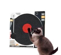 Planche à gratter pour chat en carton, plateau à gratter pour chatons, grattoir décoratif à l' à chat avec balle oscillante à plumes, protection des meubles contre les rayures