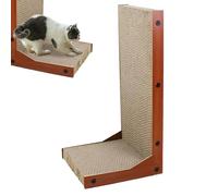Planche à gratter pour chat - Grattoir en forme de L, grand tapis ondulé pour chat, jouet résistant aux pertes | Idéal pour l'affûtage des griffes Protection des meubles Chats d'intérieur Loisirs Salo