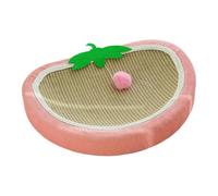 Planche à Gratter pour Chat | Griffoir Fraise Panier Rond pour Chat,Matelas Nid Doux pour Sommeil - Canapé Sol Intérieur Appartement Porte