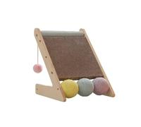 Planche à Gratter pour Chat, Jouets pour Chat, Planche de Meulage des Griffes, Pas Facile de Laisser Tomber Les Miettes, Papier Ondulé, Planche à Gratter pour Chat, Fournitures pour(Triangle-Bois)