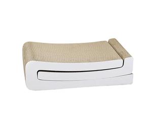 Planche à gratter pour chat - Résistante à l'usure - 38 x 20 x 10 cm - Tapis d'escalade interactif avec dessus résistant aux rayures - Pour coin endormi, jeu mural et utilisation sous fenêtre