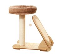 Planche à Gratter pour Chat, Résistante à l'usure et Ne Perd Pas Ses Poils, Boule de Sisal Verticale pour Chat, Planche à Griffes pour Chat, Nid pour Chat, Broyeur de Griffes Intégré