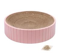 Planche à gratter ronde pour chat - En carton ondulé - Ronde - Durable - Pour protéger les meubles - 3 couleurs