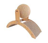 Planche à Griffer,Forme de Pont en Arche avec Jouet de Grincement de Griffes - Jouet à Griffer avec Balle en Sisal Rotative - pour Appartement Coin du Sol Salon Maison Intérieur Animaux Domestiques