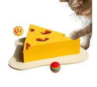 Planche à Griffer pour Chats d'Intérieur, Planche à Gratter Interactive en Forme de Fromage pour Chaton, Jouets Solides Pour Chats, Accessoire De Jeu Pour De Gabarits