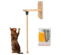 Planche À Interactive - Tapis De Coussin en Tissu Moyen Beige, Cadre d'escalade Mural pour Chat, Marches d'escalade Murales pour Chat, Étagère Suspendue, Hamac, Centre D'activités | Repos De Je