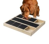 Planche à limer les griffes de chien,avec une Boîte à Friandises et un Jouet de Grattage en Bois - Tapis à griffer pour chien - pour le soin des griffes ainsi que l'entraînement aussi bien intérieur