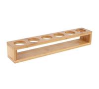 Planche à Liqueur en Bois, support en bois et verre à shot,planche de service de boissons, Support de Verre à Liqueur 6 Verres pour Bar de Fête à la Maison, 32,8 x 6 x 5,5 cm