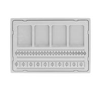 Planche à Mesurer Perles, Plateau Perlage ABS 4 Canaux Droits, 4 Compartiments Intégrés - Durable, Anti - Roulade, Idéal pour Création de Bracelets et Colliers