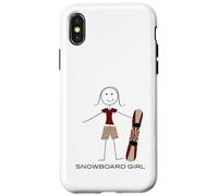 Planche à Neige Amusante pour Femme Coque pour iPhone X/XS