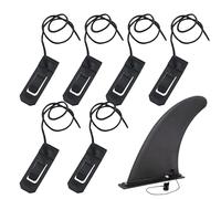 Planche à pagaie - aileron de planche de surf | Aileron B | Fixation d'ailerons de planche de surf | Support de matériel de surf | Clip de bassin versant 6 pièces de boucle de fixation pour planche de