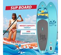 Planche à pagaie gonflable Funwater, planche de surf gonflable, planche de stand-up paddle avec accessoires pour adultes et jeunes de tous niveaux SUPFW55C(335×84×15CM)