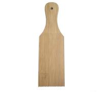 Planche à pâtes en bois de hêtre pour préparation de pâte à gnocchi texturée pour surface avec rainures pour rouler et façonner les pâtes faites à la main, légère et compacte