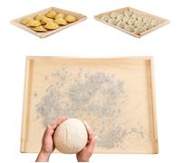 Planche à pâtisserie en Bois pour Pétrir 55x46 cm, Planche à pâtisserie avec bordure, Planche à Découper en Bois