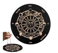 Planche à pendule pour divination - Planche décorative en bois avec lettres et aiguilles pour les messages, plateau de jeu pour les séances, jeu de société, planche de divination pour les fêtes et les