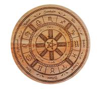 Planche à Pendule pour la Divination - Bois, Spirituel, étoile, Circulaire | Assiettes décoratives avec Calendrier pour Mystique, lectures Magiques et Jeux d'énergie cachés