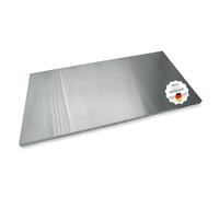 Planche à pétrir en acier inoxydable [100 x 50 cm] - Pour pétrir, découper et pâtisser - Planche de cuisine avec rebord - Planche à pâtisserie - Planche à découper