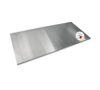 Planche à pétrir en acier inoxydable [120 x 50 cm] - Pour pétrir, découper et pâtisser - Planche de cuisine avec rebord - Planche à pâtisserie - Planche à découper