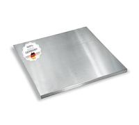 Planche à pétrir en acier inoxydable [50 x 50 cm] - Pour pétrir, découper et pâtisser - Planche de cuisine avec rebord - Planche à pâtisserie - Planche à découper