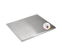 Planche à pétrir en acier inoxydable [60 x 50 cm] - Pour pétrir, découper et pâtisser - Planche de cuisine avec rebord - Planche à pâtisserie - Planche à découper