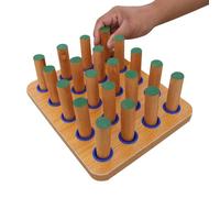 Planche à Picots en Bois pour Dexterité des Doigts,Plateau de Rééducation Manuelle et de Réadaptation - Outil de Développement de la Motricité,Hommes Femmes Grands-Parents et Amateurs de Jeux Familiau