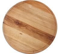 Planche à pizza en bois - ø 35 x 1,5 cm - Planche à pizza ronde - Planche à servir - Planche à tapas - Planche à servir ronde - Accessoires pour BBQ - Braun