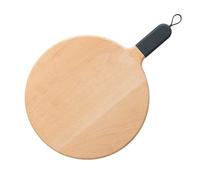 ZiiPa • Planche à Pizza SORA Ø31 cm • Bois de Hêtre Premium • Poignée Silicone Colorée • Design Chic et Résistant (Ardoise)