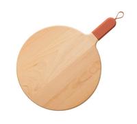 ZiiPa • Planche à Pizza SORA Ø31 cm • Bois de Hêtre Premium • Poignée Silicone Colorée • Design Chic et Résistant (Terracotta)