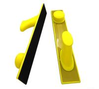 Planche à poncer auto-ponceuse pour polissage à la main, plateau de ponçage rectangulaire 70 x 390 mm, outil de polissage de papier de verre DIY et professionnel - Jaune