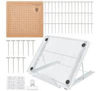 Planche à réglable - Outil de crochet - Cadre de bricolage multifonction - Plan de travail créatif - Organisateur d'accessoires tressés - Kit de création de pour studio - Atelier de