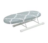 Planche à repasser avec manches, tapis de fer de voyage portable et presseur de col de manchette, petite table pliable et pour linge à la maison, design compact (C)