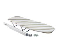 Emuca Planche à Repasser Pliable pour Tiroir Coulissant, Table de Repassage avec Housse, Blanc