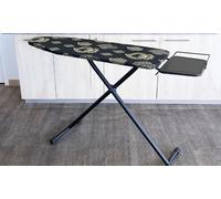 Planche à repasser design pliable TIFFANY en aluminium 130x47 H93cm haute qualité avec repose fer et repose centrale vapeur