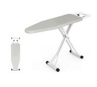 Planche à Repasser Pliante pour Usage Domestique Table à Repasser Verticale Haut de Gamme avec Filet de Repassage Pieds Antidérapants Table à Repasser Réglable en Hauteur 3 Couleurs(Silver)