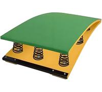 Planche à ressorts de gymnastique, système de ressorts en acier avec coussinet antidérapant, planche réglable pour enfants et adultes, équipement d'entraînement de gym à domicile