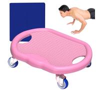 Planche à roulettes abdominale - Entraîneur de taille silencieux avec tapis, entraînement à domicile, planche à roulettes abdominale silencieuse avec tapis, pour brûler les graisses du corps