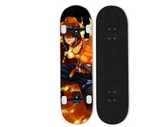 Planche à roulettes Complètes pour Les Professionnels des Débutants Anime One Piece Adultes Adultes Double Kick Kick Tick 7 Couche Érable Canadien 31 "X 8" Pouces-Ace-3